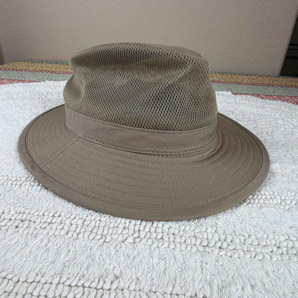 Dorfman Hat Co Khaki Mesh Safari Boonie Sun Hat 863M-KAKI2 Mens Medium